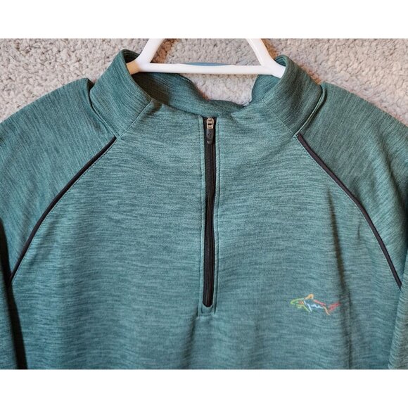 Lot of 2 Greg Norman Play Dry Golf Heather Quarter Zip Pullover Size L Polyester - Picture 3 of 16